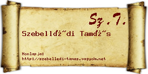 Szebellédi Tamás névjegykártya